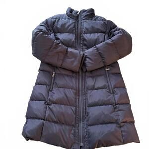 LAUREN RALPH LAUREN Black Long Down Puffer Coat Womens SZ L No Hood. Cabin Core